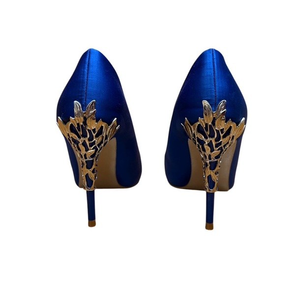 NEW, Bigtree, High-Heeled Satin Shoes With Metal Heel, Size 37, Blue - Picture 5 of 9